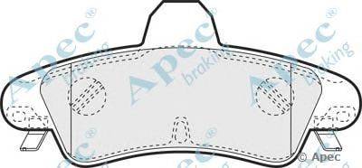 Комплект тормозных колодок, дисковый тормоз APEC braking PAD1363