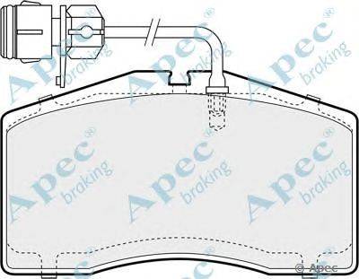 Комплект тормозных колодок, дисковый тормоз APEC braking PAD1365