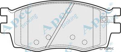 Комплект тормозных колодок, дисковый тормоз APEC braking PAD1491