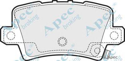 Комплект тормозных колодок, дисковый тормоз APEC braking PAD1511