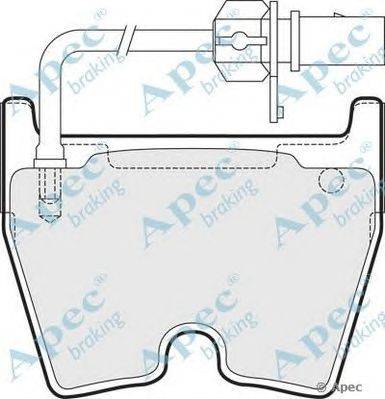 Комплект тормозных колодок, дисковый тормоз APEC braking PAD1524