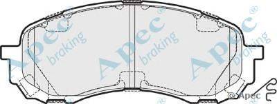 Комплект тормозных колодок, дисковый тормоз APEC braking PAD1644