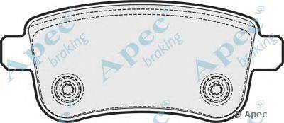 Комплект тормозных колодок, дисковый тормоз APEC braking PAD1689