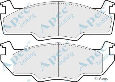 Комплект тормозных колодок, дисковый тормоз APEC braking PAD353