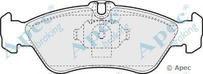 Комплект тормозных колодок, дисковый тормоз APEC braking PAD929