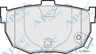 Комплект тормозных колодок, дисковый тормоз APEC braking PAD999