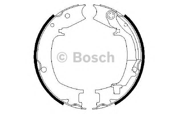 Комплект тормозных колодок, стояночная тормозная система BOSCH 0986487711