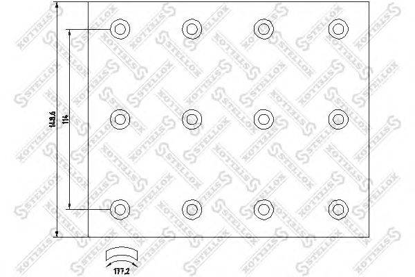 Комплект тормозных башмаков, барабанные тормоза STELLOX 19941