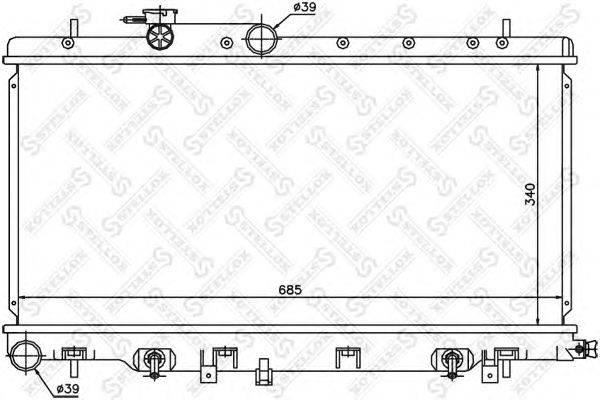 Радиатор, охлаждение двигателя STELLOX 10-25144-SX