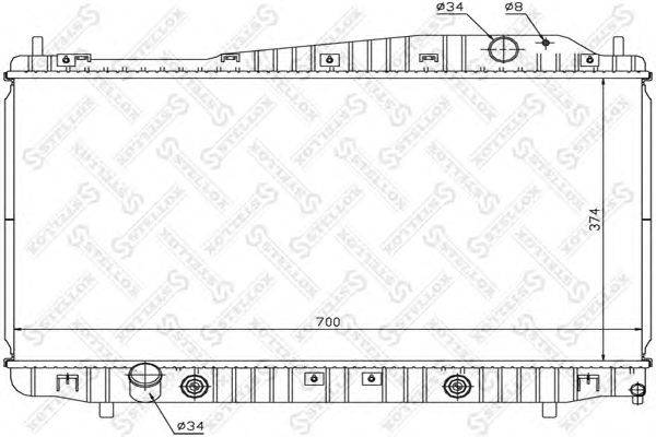 Радиатор, охлаждение двигателя STELLOX 10-25321-SX