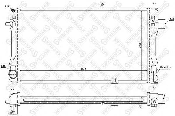 Радиатор, охлаждение двигателя STELLOX 10-26063-SX