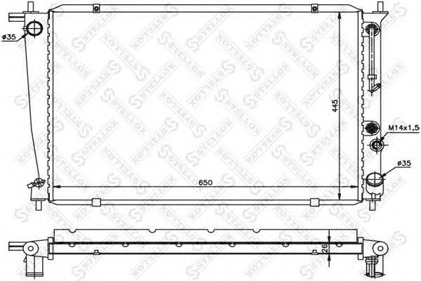 Радиатор, охлаждение двигателя STELLOX 10-26540-SX