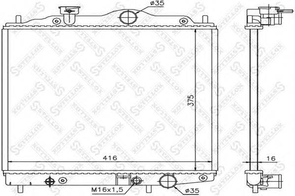 Радиатор, охлаждение двигателя STELLOX 1026548SX