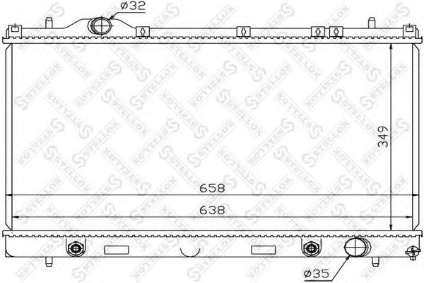 Радиатор, охлаждение двигателя STELLOX 1026743SX