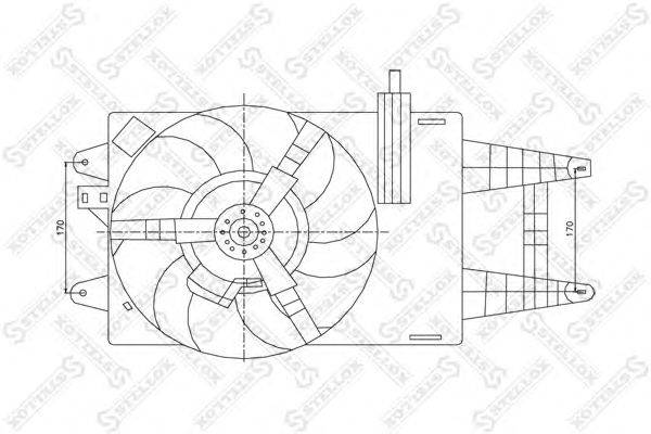 Вентилятор, охлаждение двигателя STELLOX 29-99075-SX