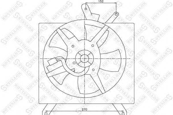 Вентилятор, охлаждение двигателя STELLOX 29-99347-SX