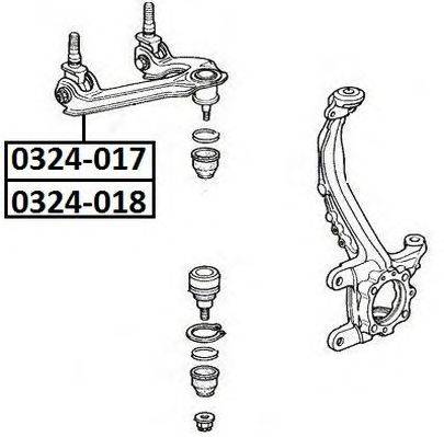 Рычаг независимой подвески колеса, подвеска колеса ASVA 0324017