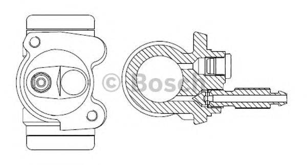 Колесный тормозной цилиндр BOSCH F026002362