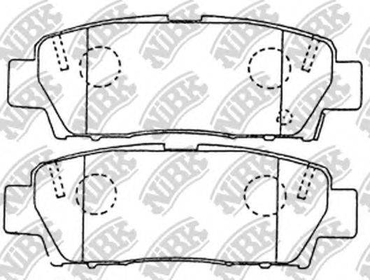 Комплект тормозных колодок, дисковый тормоз NiBK PN1323