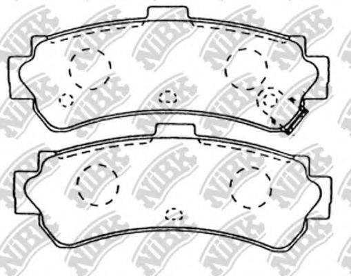 Комплект тормозных колодок, дисковый тормоз NiBK PN2357