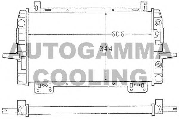 Радиатор, охлаждение двигателя AUTOGAMMA 100379