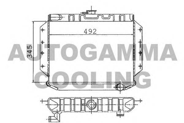 Радиатор, охлаждение двигателя AUTOGAMMA 100396