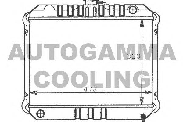 Радиатор, охлаждение двигателя AUTOGAMMA 100637