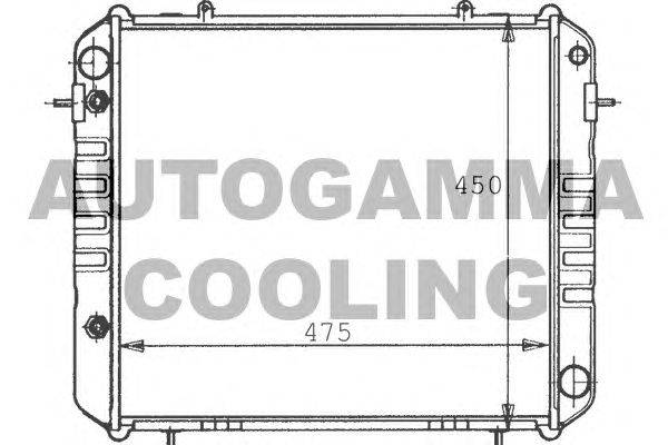 Радиатор, охлаждение двигателя AUTOGAMMA 100700