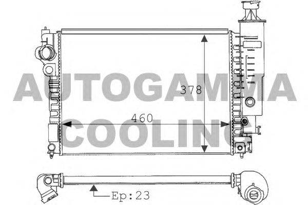 Радиатор, охлаждение двигателя AUTOGAMMA 100770