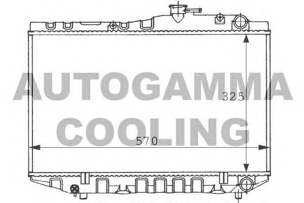 Радиатор, охлаждение двигателя AUTOGAMMA 101018