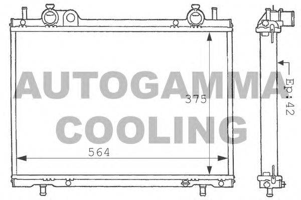 Радиатор, охлаждение двигателя AUTOGAMMA 101183