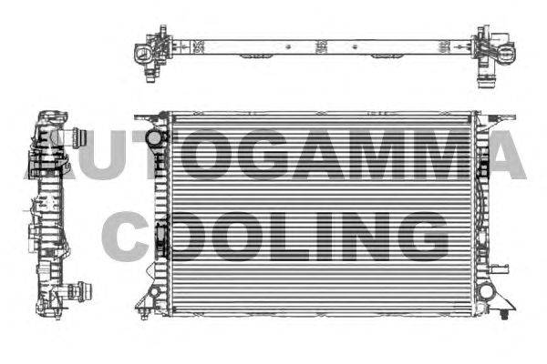 Радиатор, охлаждение двигателя AUTOGAMMA 105158