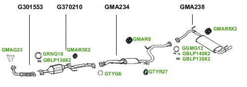 Система выпуска ОГ GT Exhaust 1139