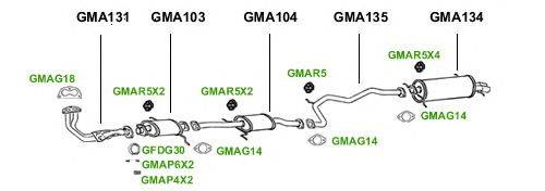 Система выпуска ОГ GT Exhaust 1148