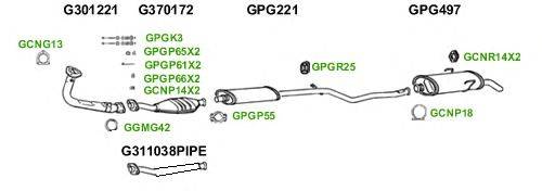 Система выпуска ОГ GT Exhaust 1481