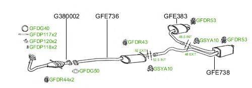 Система выпуска ОГ GT Exhaust 736