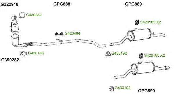 Система выпуска ОГ GT Exhaust 8970