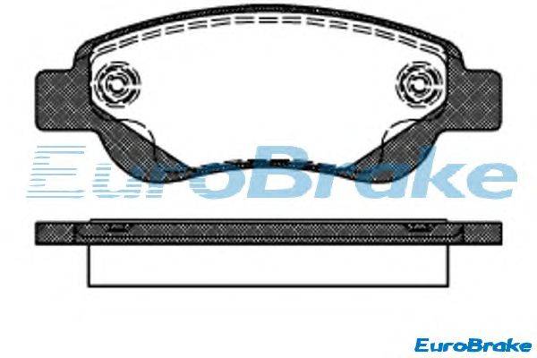 Комплект тормозных колодок, дисковый тормоз EUROBRAKE 5501224572