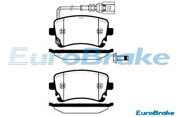 Комплект тормозных колодок, дисковый тормоз EUROBRAKE 5501224764