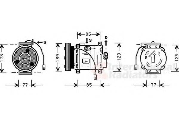 Компрессор, кондиционер VAN WEZEL 2700K035