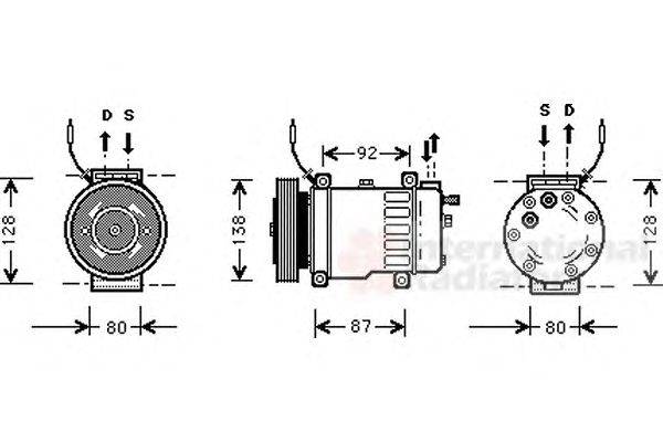 Компрессор, кондиционер VAN WEZEL 4700K052