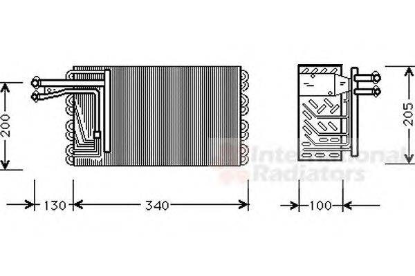 Испаритель, кондиционер VAN WEZEL 7700V022