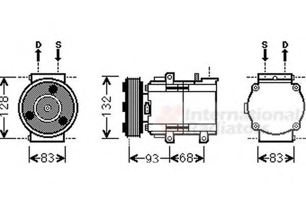 Компрессор, кондиционер VAN WEZEL 1800K435