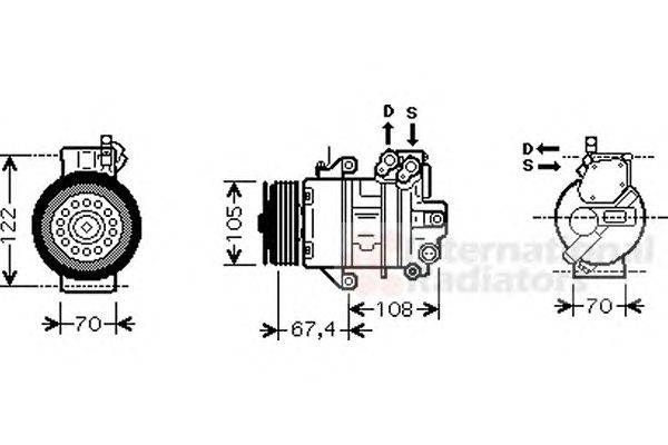 Компрессор, кондиционер VAN WEZEL 2900K009