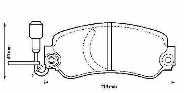 Комплект тормозных колодок, дисковый тормоз JURID 571286J