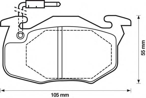 Комплект тормозных колодок, дисковый тормоз JURID 21061