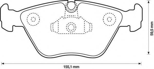 Комплект тормозных колодок, дисковый тормоз LUCAS GDB1404