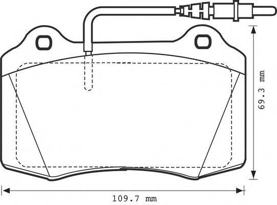 Комплект тормозных колодок, дисковый тормоз JURID 571999J