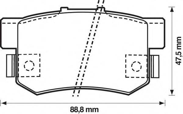 Комплект тормозных колодок, дисковый тормоз REMSA 232512