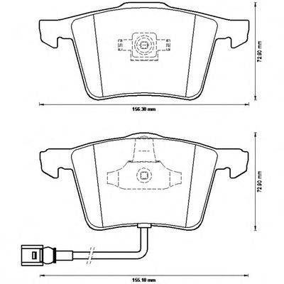 Комплект тормозных колодок, дисковый тормоз AUDI 1K0698151B